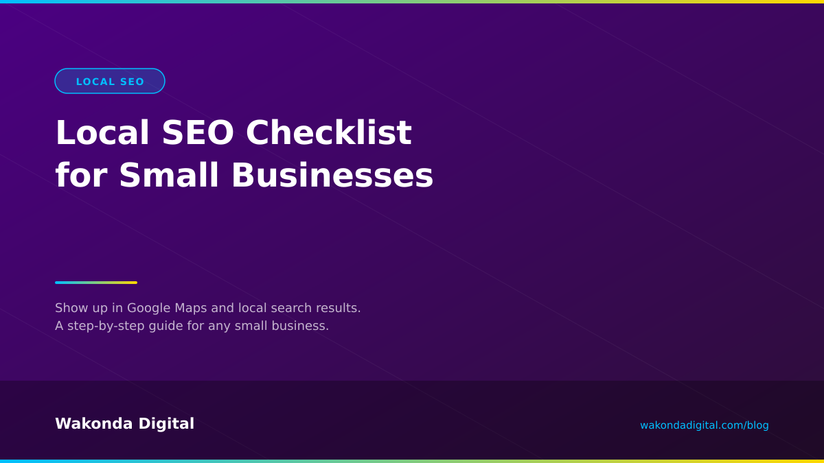 Local SEO Checklist for Small Businesses — blog post header image